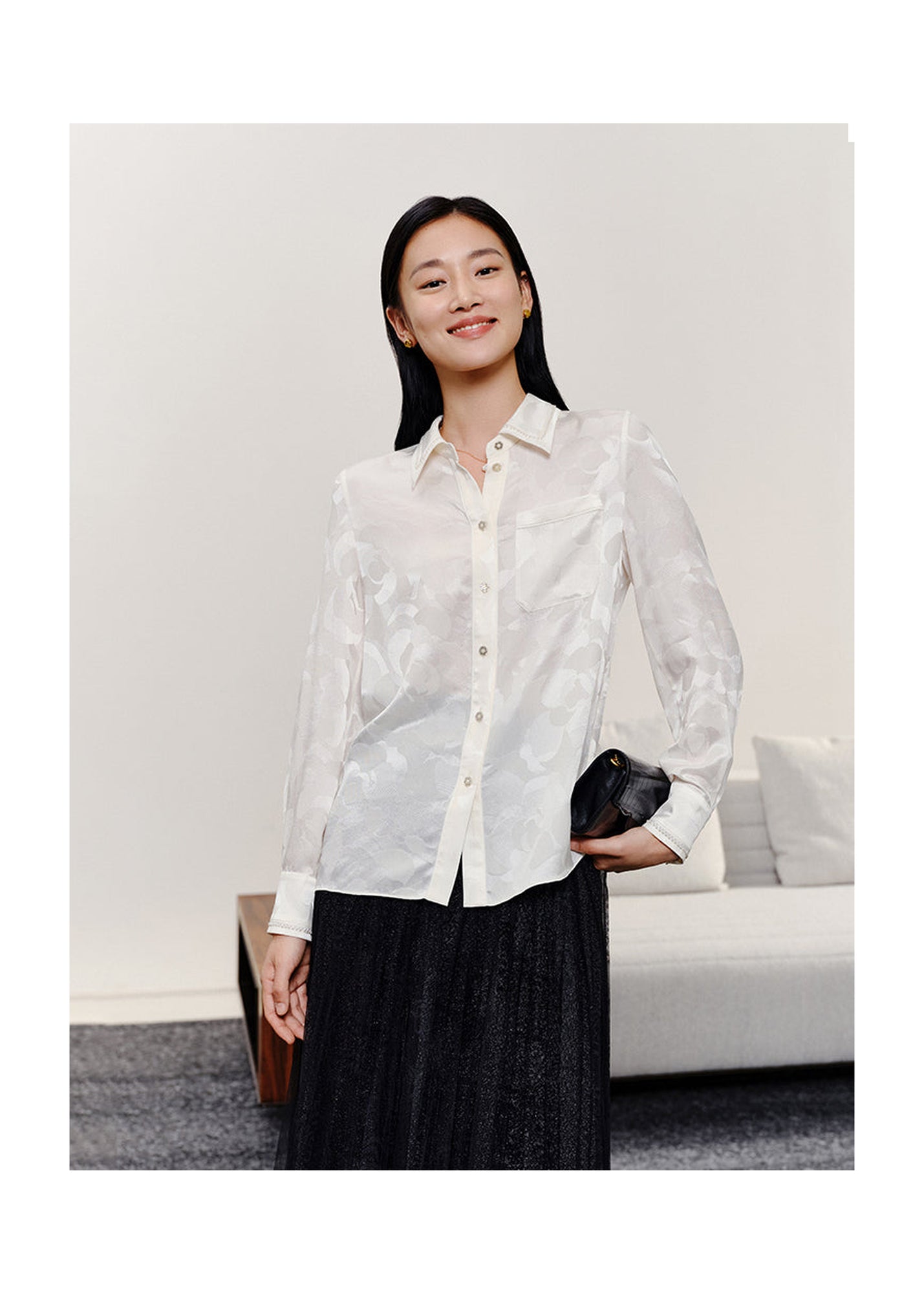 Satin Shirt | White