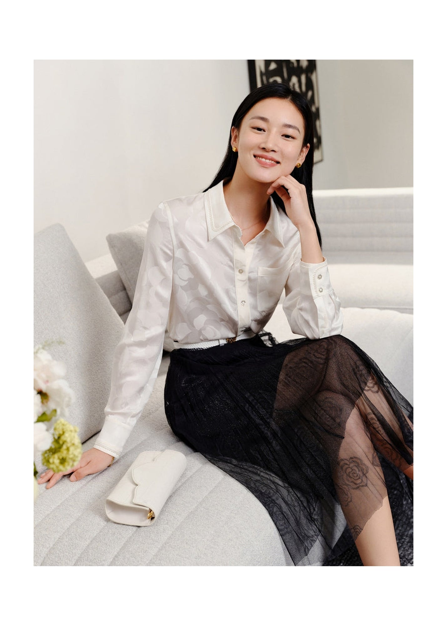 Satin Shirt | White