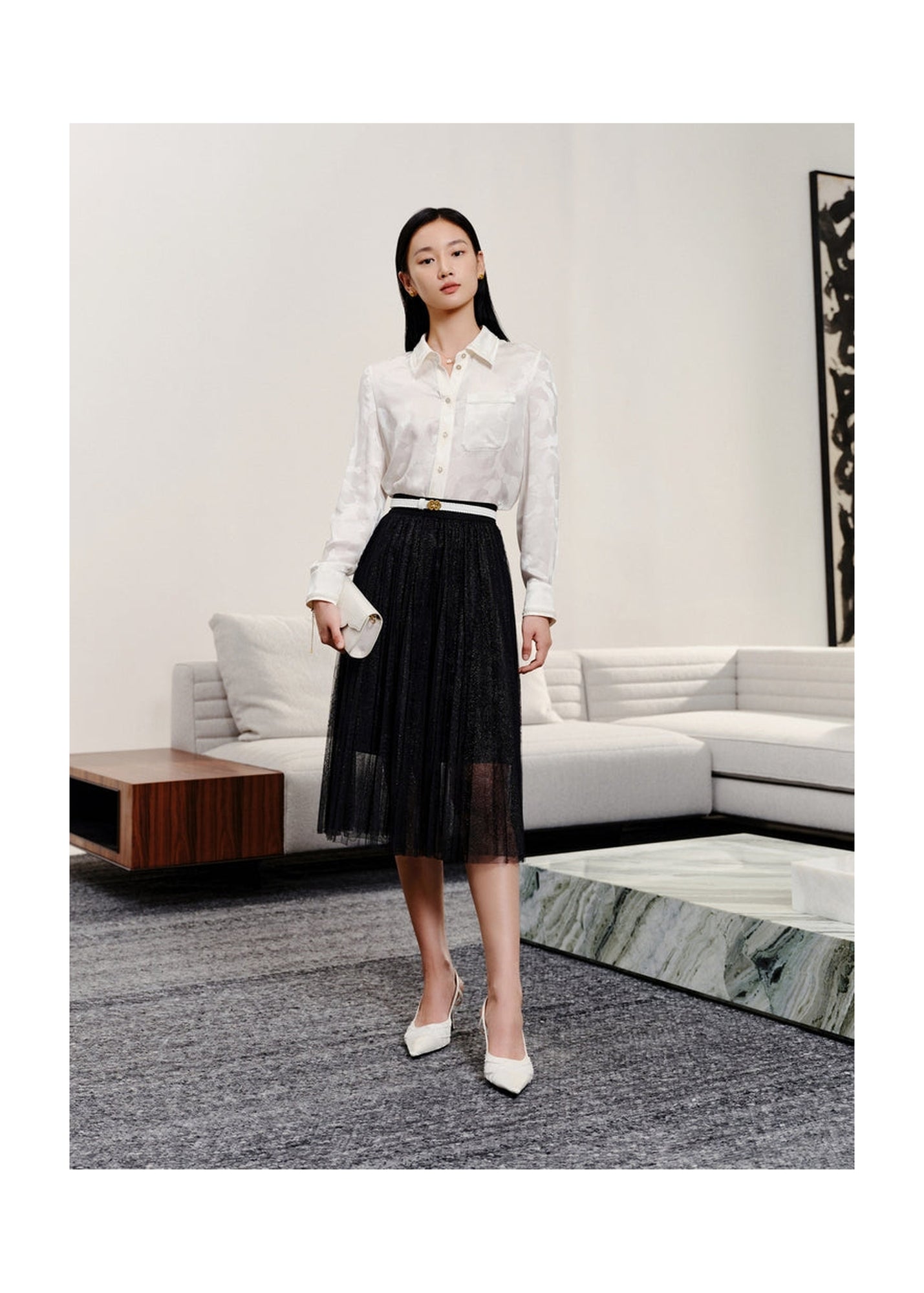Satin Shirt | White