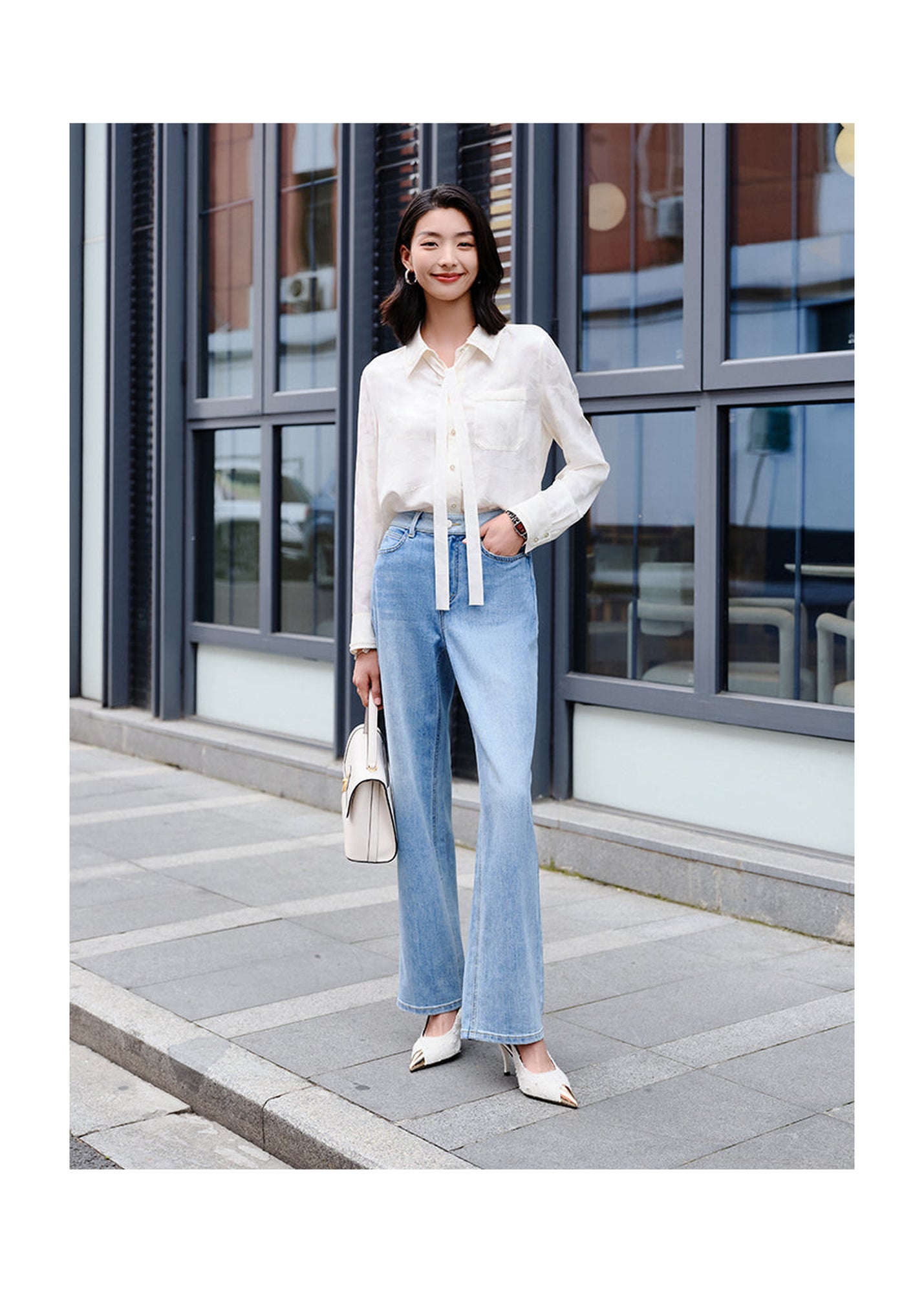 Satin Shirt | White