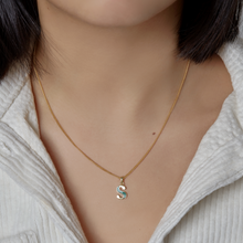 The Half Stone Initial Necklace | 18KT Gold Vermeil