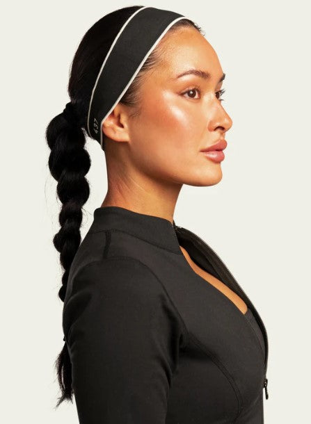 437 | The Micro Headband | Black And Creme