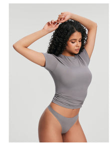 Seamless Cheeky Panty | Cool Gray