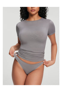 Seamless Cheeky Panty | Cool Gray