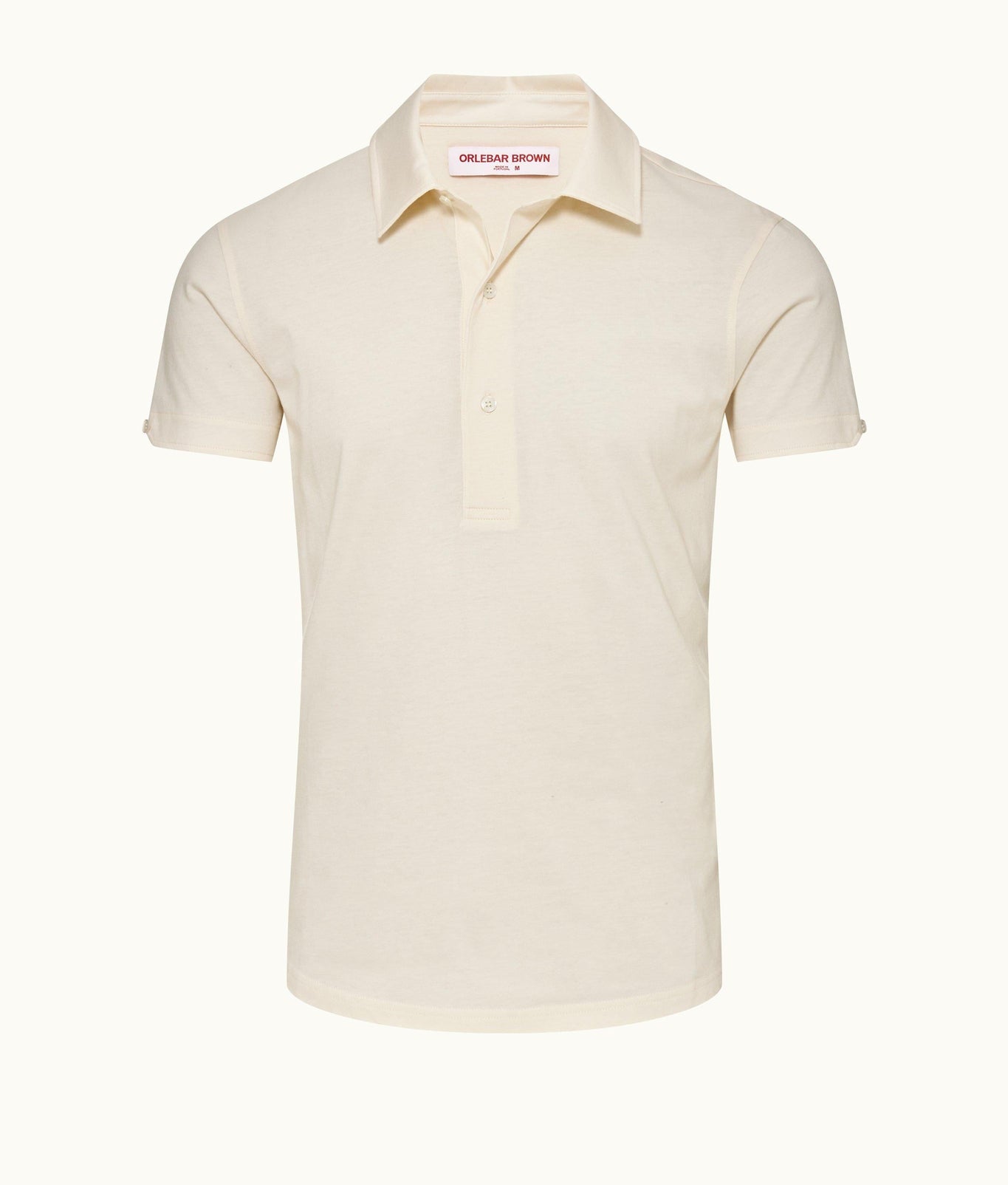 Sebastian Cotton Silk 007 Tailored Fit Short-Sleeve Cotton-Silk Polo Shirt | White Sand
