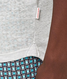 Sebastian Linen Tailored Fit Linen Polo Shirt | Serenity Blue