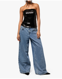 Sequin Corset Top | Black