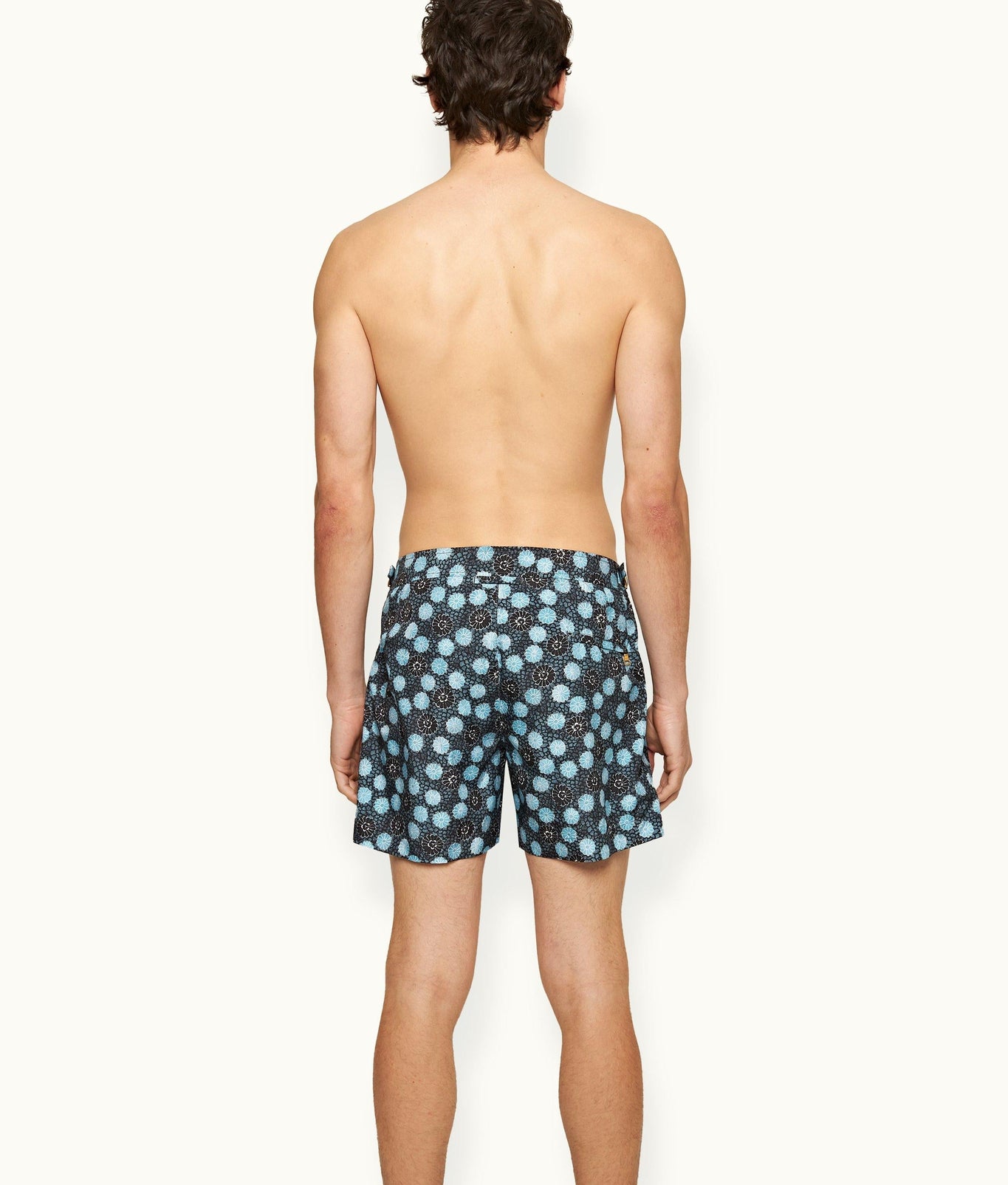 Setter Daisy Print Shorter-Length Swim Shorts | Springfield Blue
