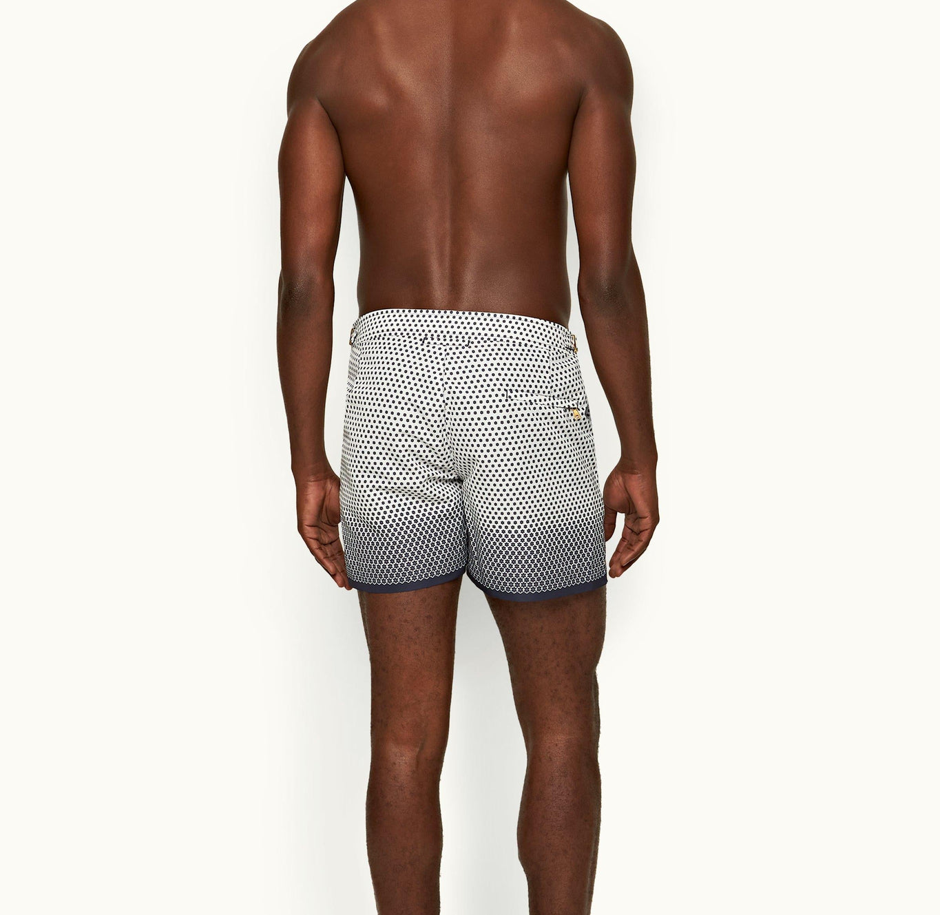 Setter Floret Shorter-Length Swim Shorts | White/Night Iris
