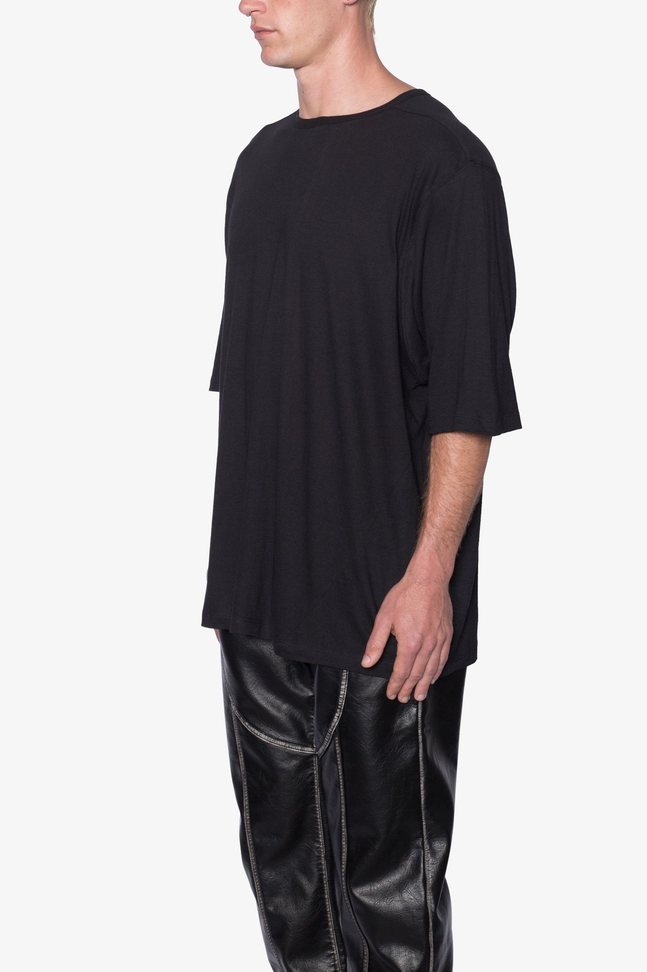 Sheer Gauze Tee | Black