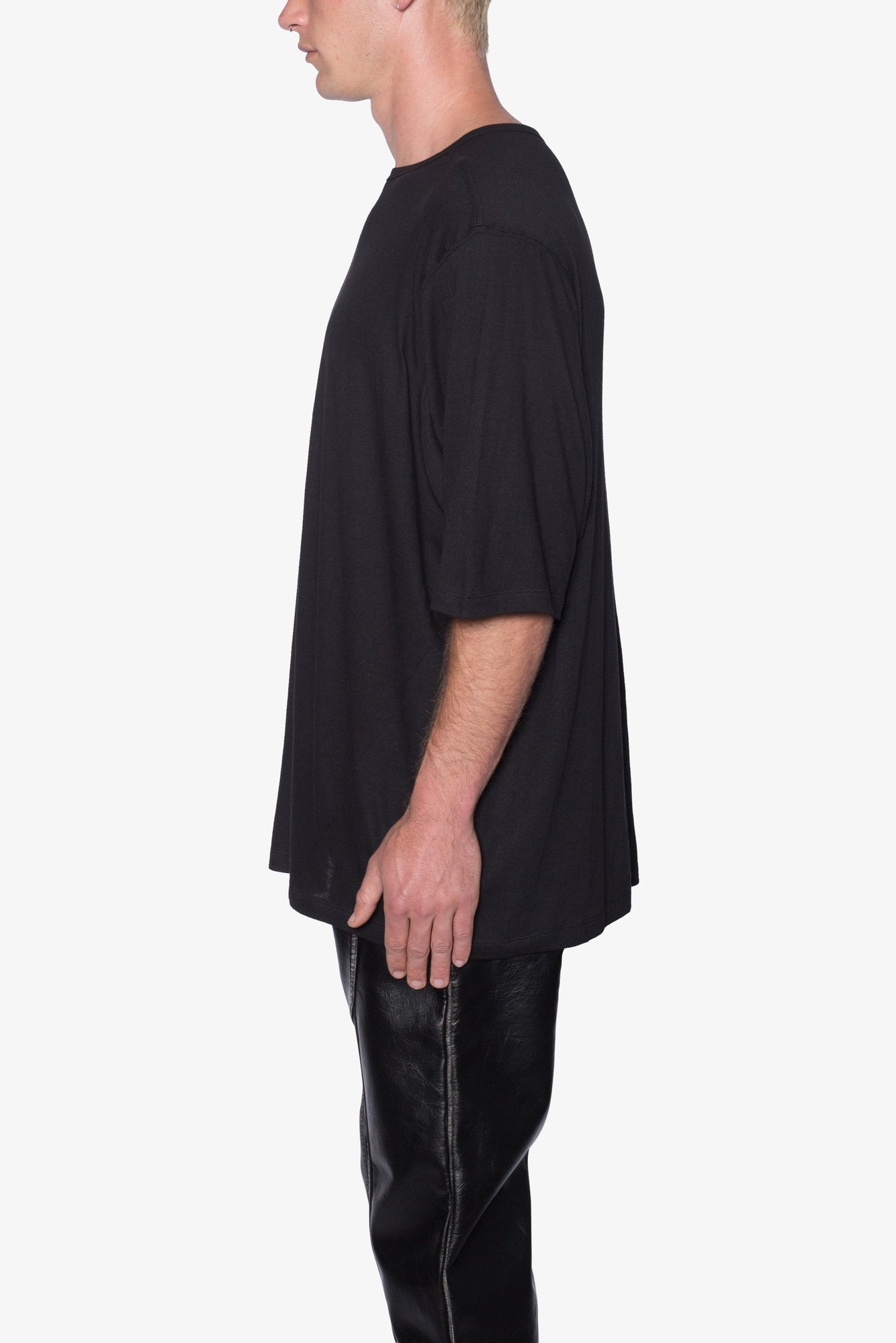 Sheer Gauze Tee | Black