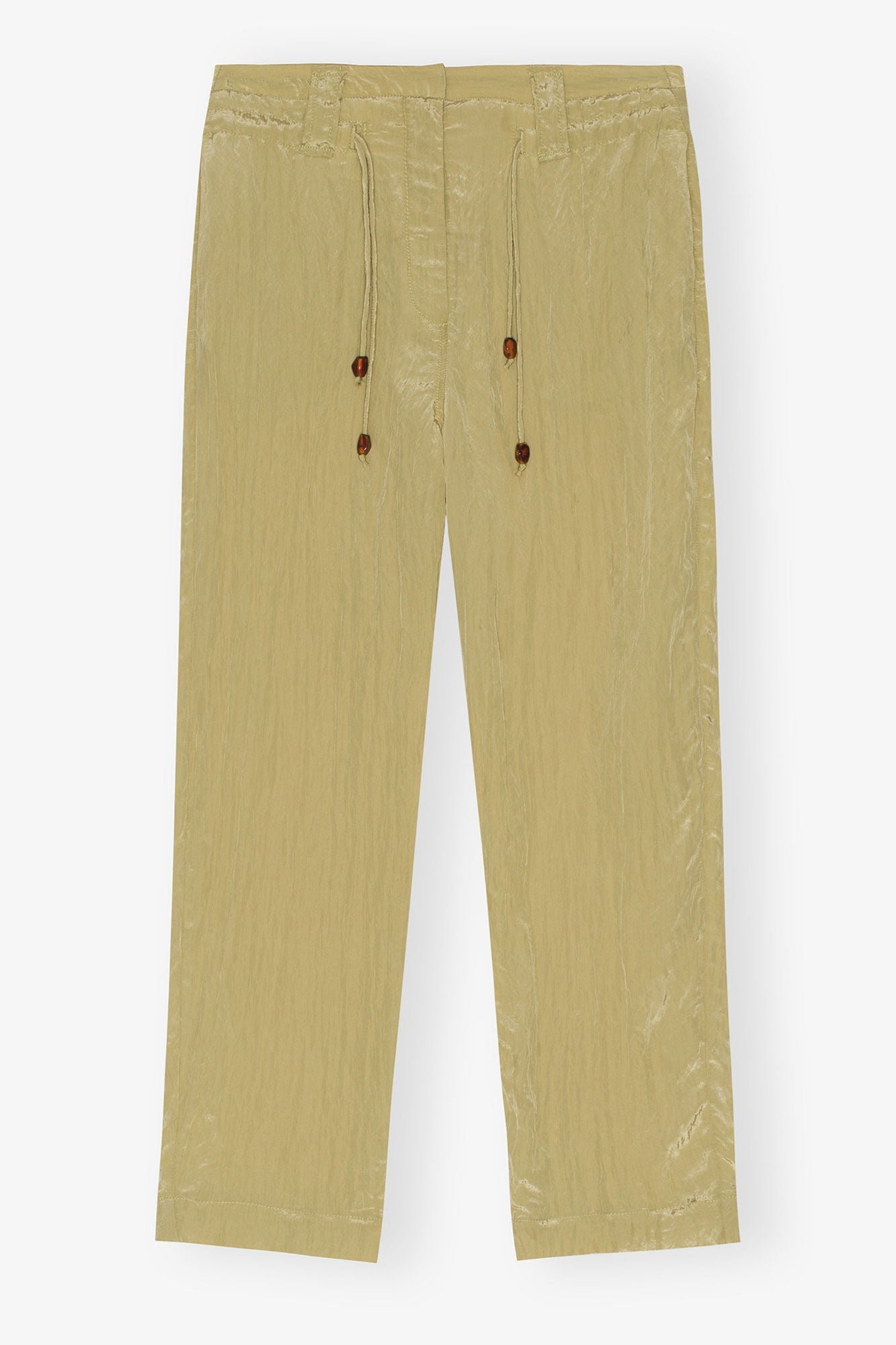 Shiny Tech Trousers | Leek Green