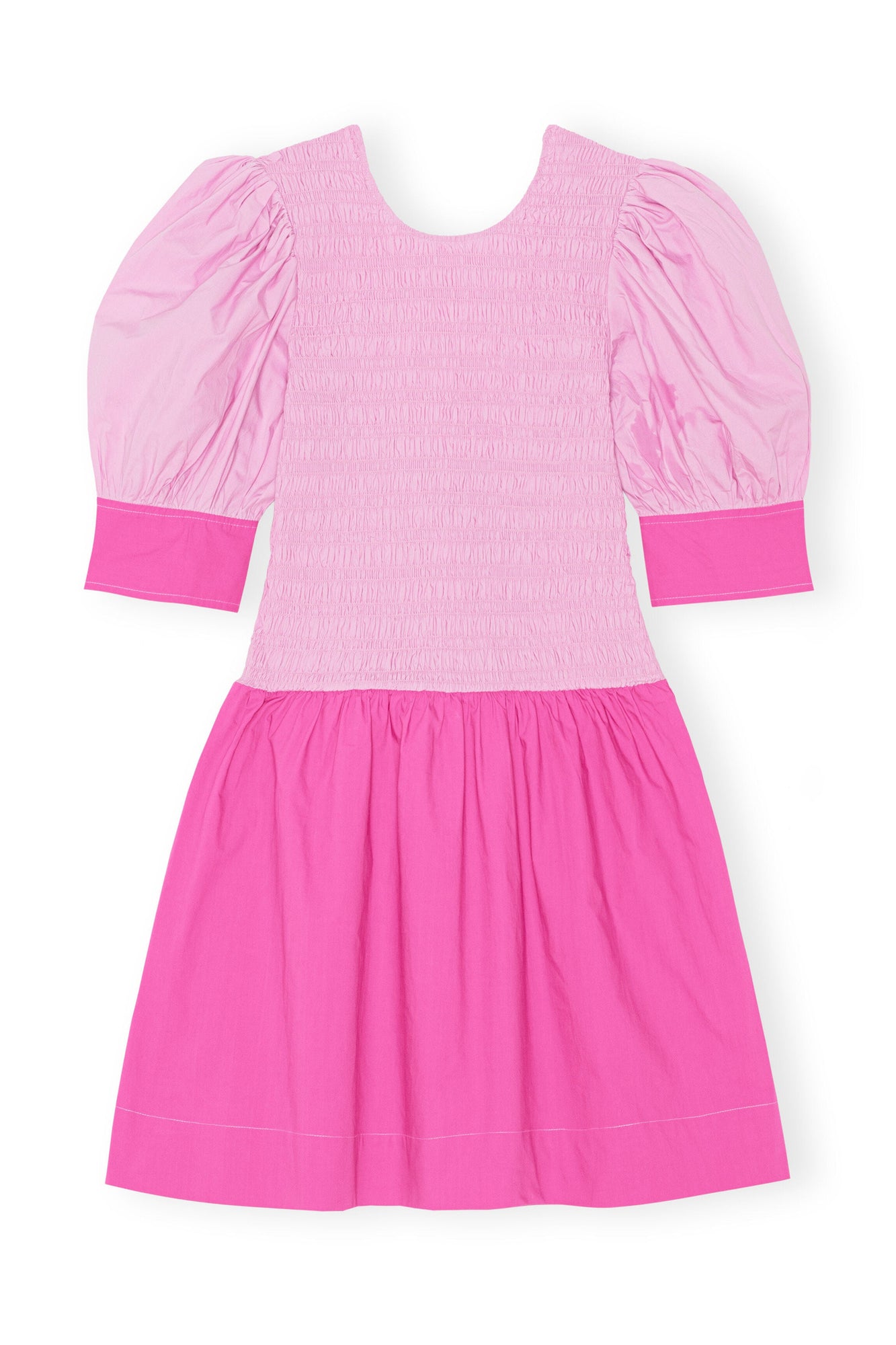 Shirred Mini Dress | Phlox Pink