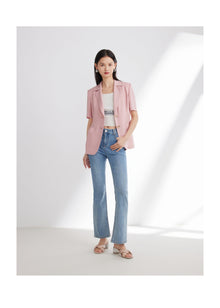 Short Sleeve Blazer | Pink