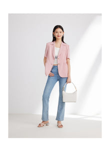 Short Sleeve Blazer | Pink