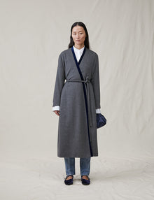 Womens | The Cashmere Wrap Coat | Charcoal
