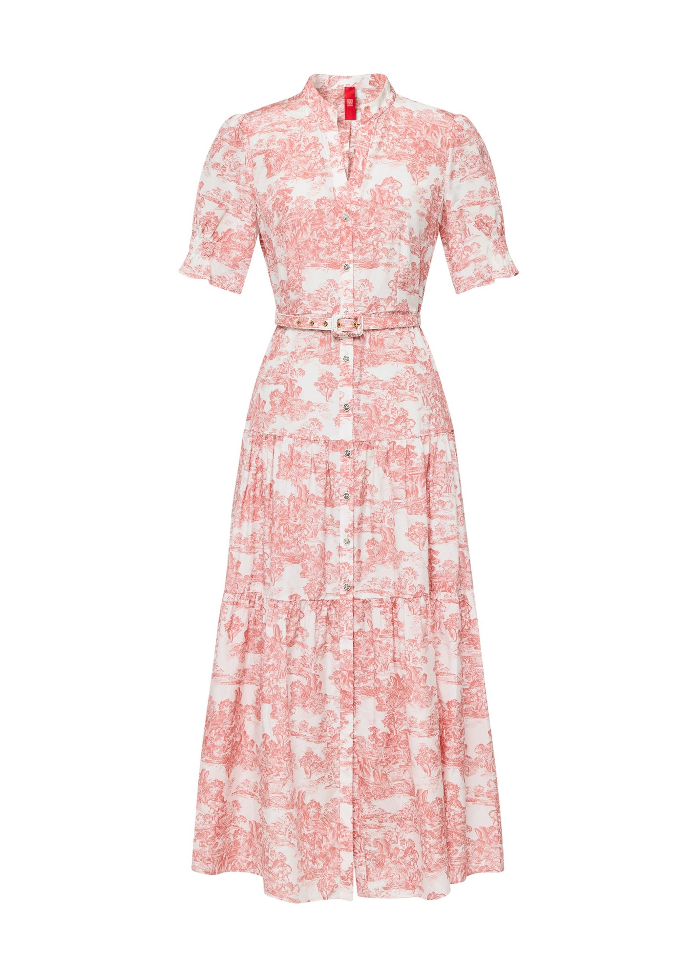 Silk-Cotton Printed Dress | Pink