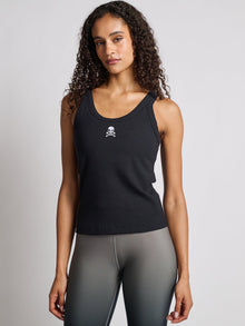 Women | Terez | Skinny Strap Rib Tank | Black