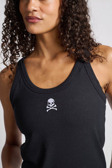 Women | Terez | Skinny Strap Rib Tank | Black