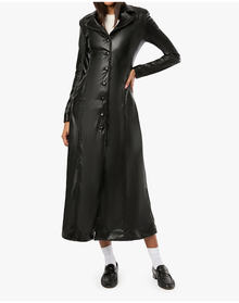 Slim Vegan Leather Jacket | Black