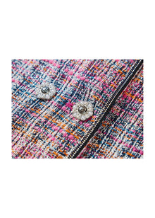Small Stand Collar Boxy Jacket | Purple