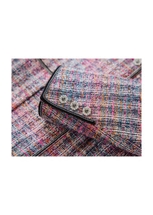 Small Stand Collar Boxy Jacket | Purple