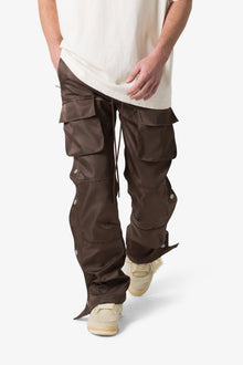 Snap Front Cargo Pants | Brown