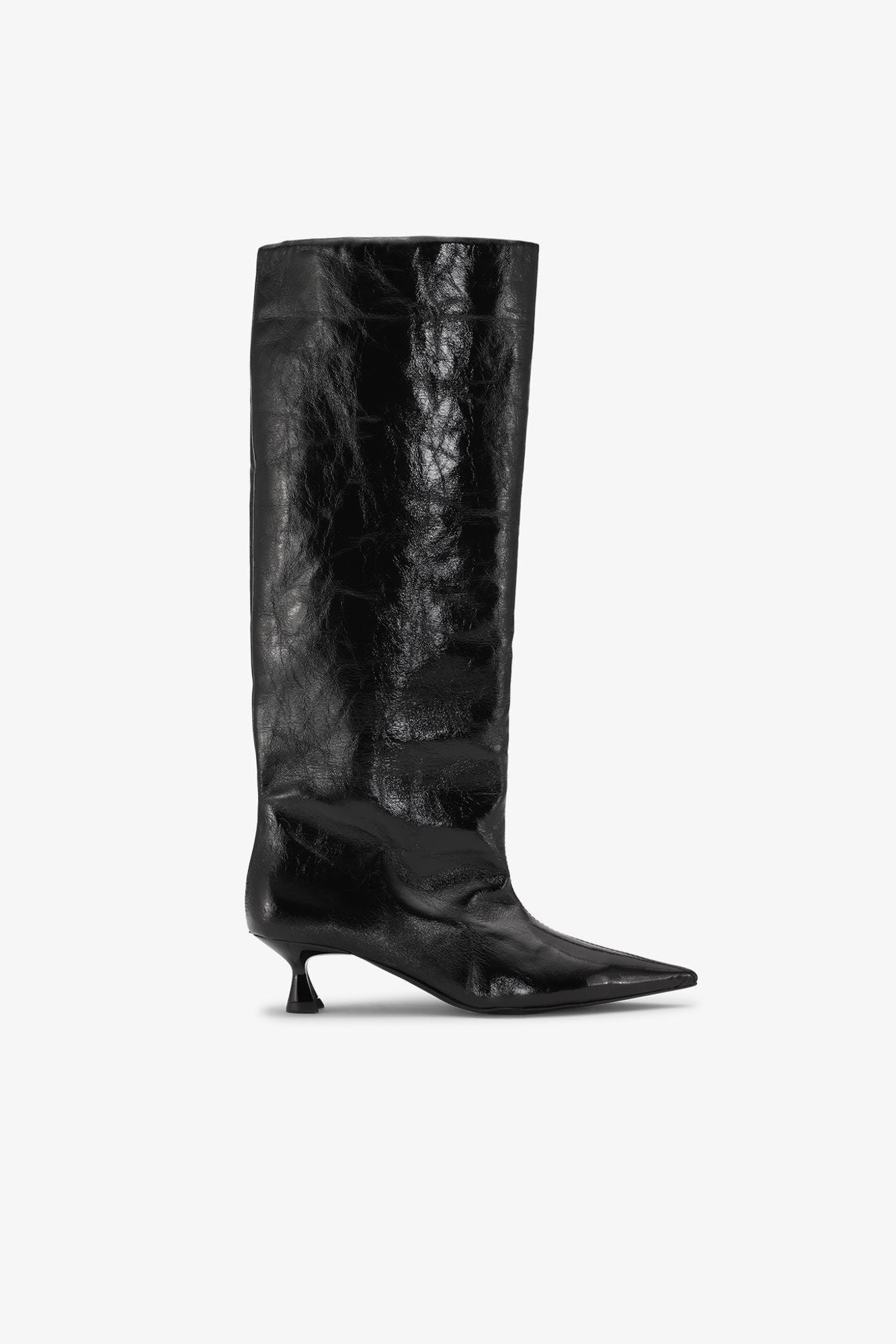 Soft Slouchy High Shaft Boots | Black