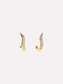 Diamond Flame Studs | 10K Solid Gold | 0.10 CTW Diamonds
