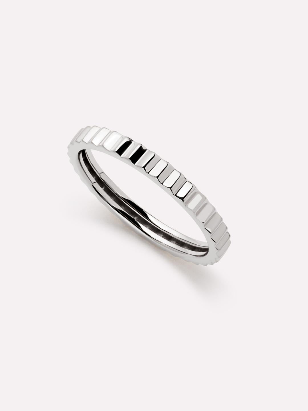 Slim Nova Ring | 10K Solid White Gold