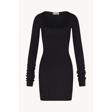 Square Neck Mini Dress | Black