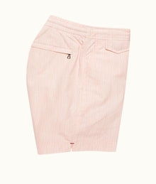 Standard Fern Mid-Length Swim Shorts | Rose/White