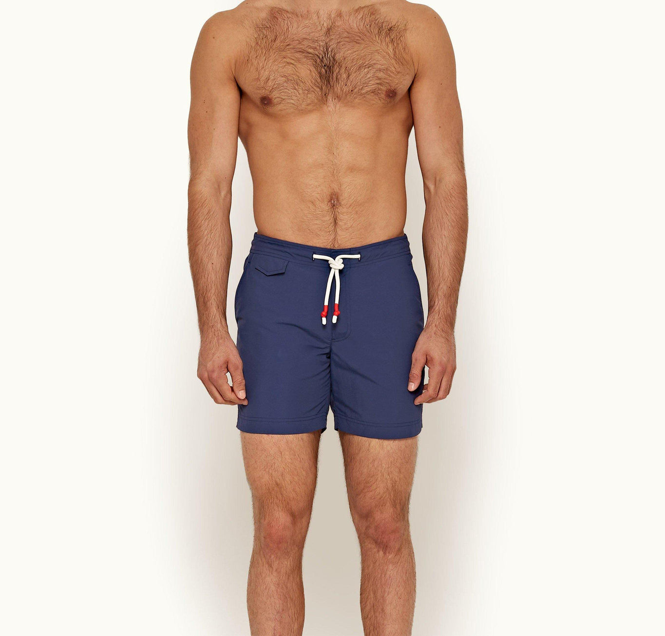 Standard Mid-Length Drawcord Swim Shorts | Blue Wash