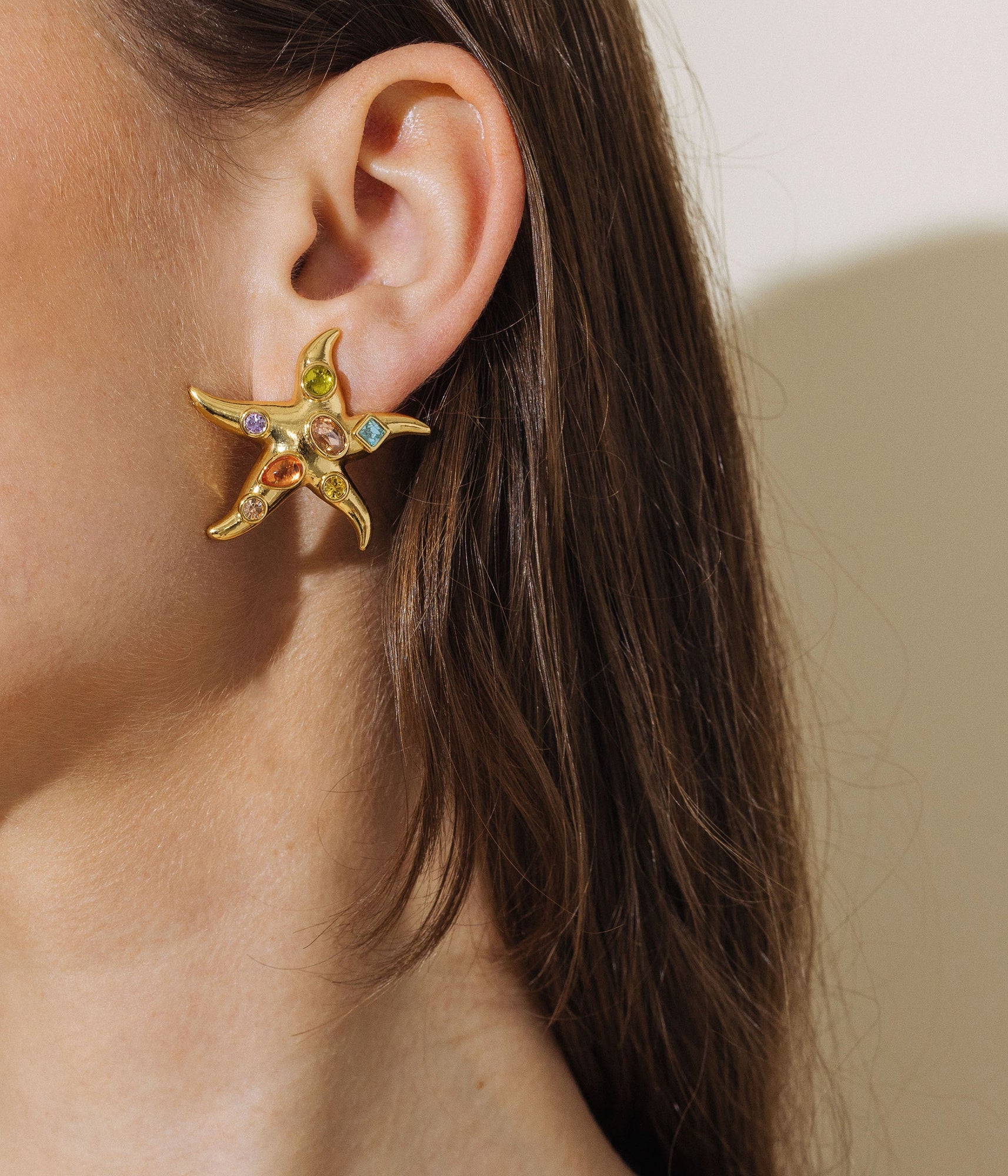 Naia Starfish Earrings | Gold