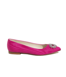 Stevie Ballerina Flats Silk Moire | Pink