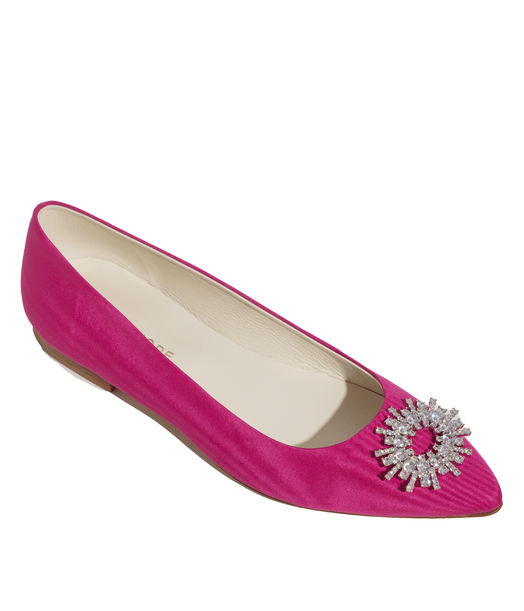 Stevie Ballerina Flats Silk Moire | Pink