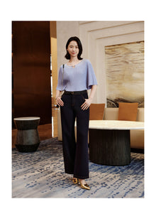 Straight-Leg Embroidered Jeans | Navy