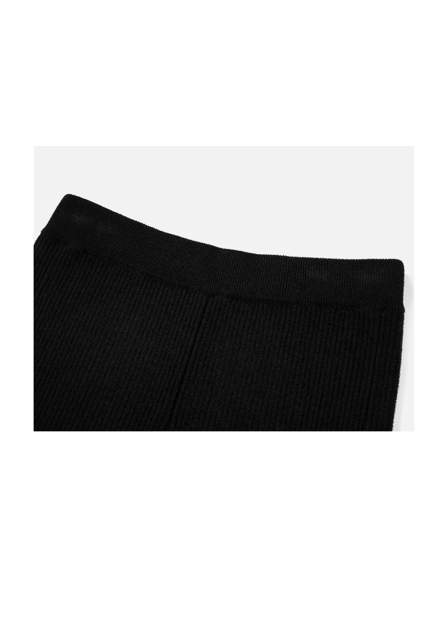 Straight-leg Knitted Skirt | Black