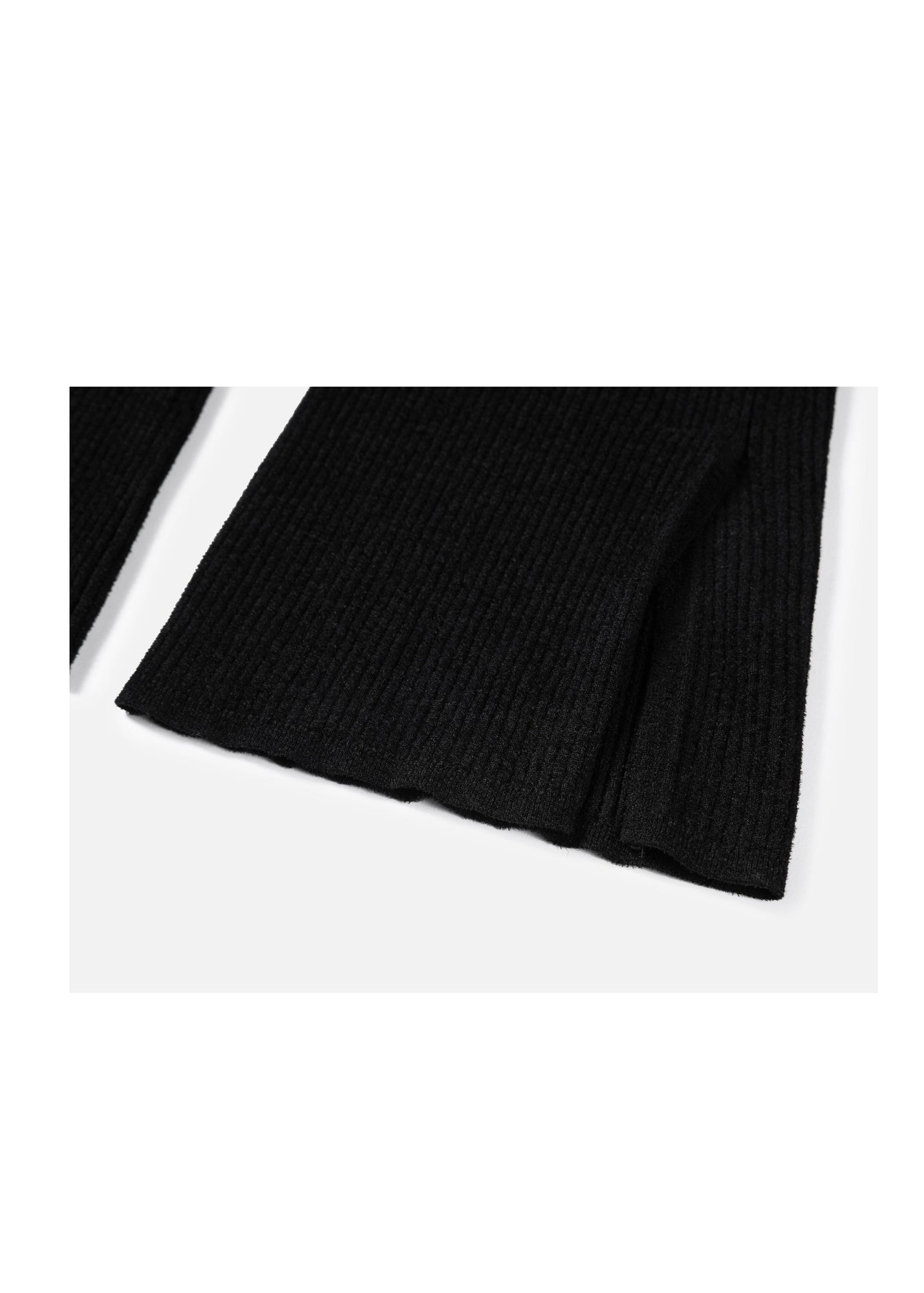 Straight-leg Knitted Skirt | Black