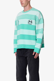 Striped Crewneck Sweater | Green