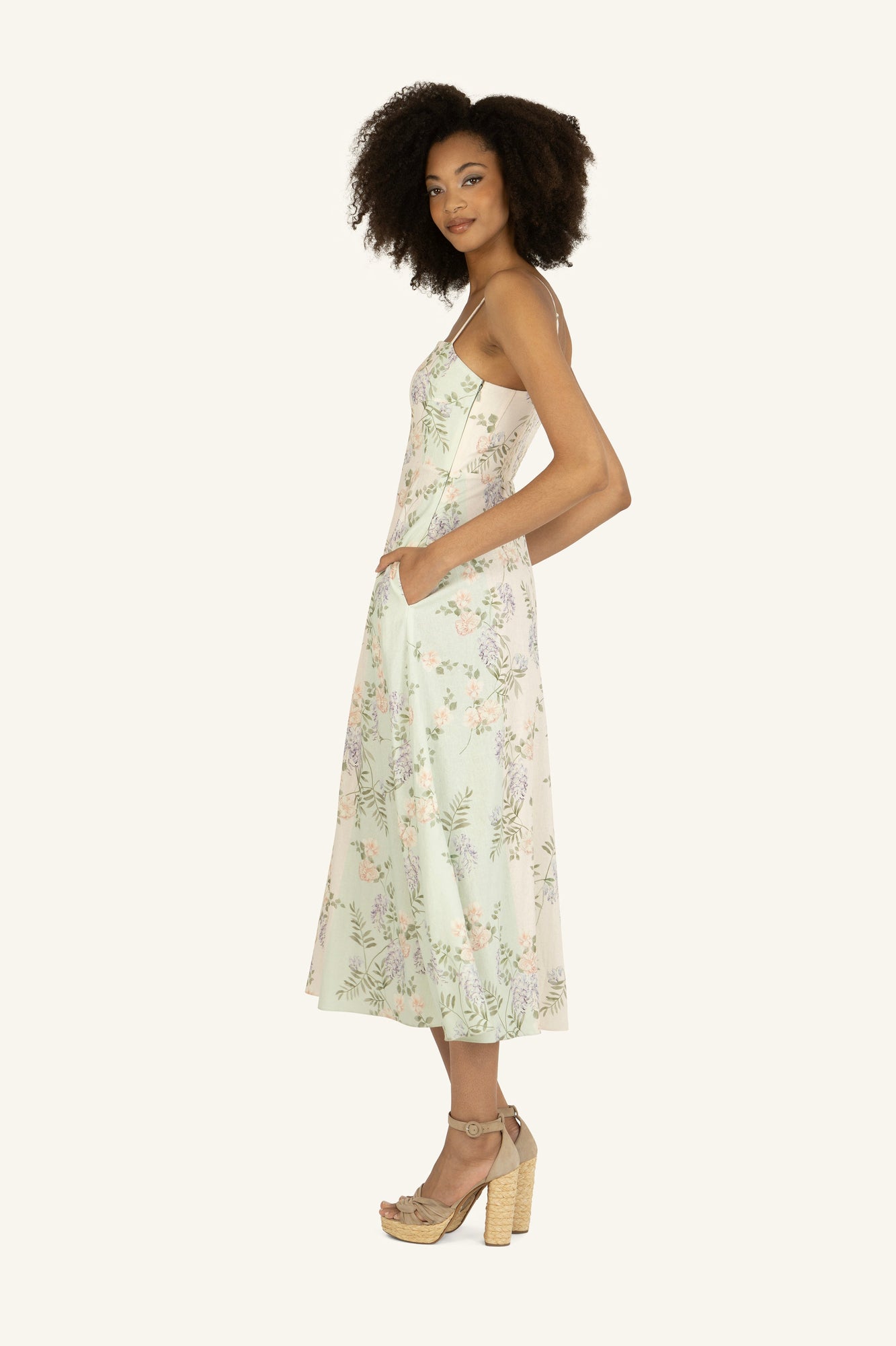 Sue Dress | Pastel Floral Road