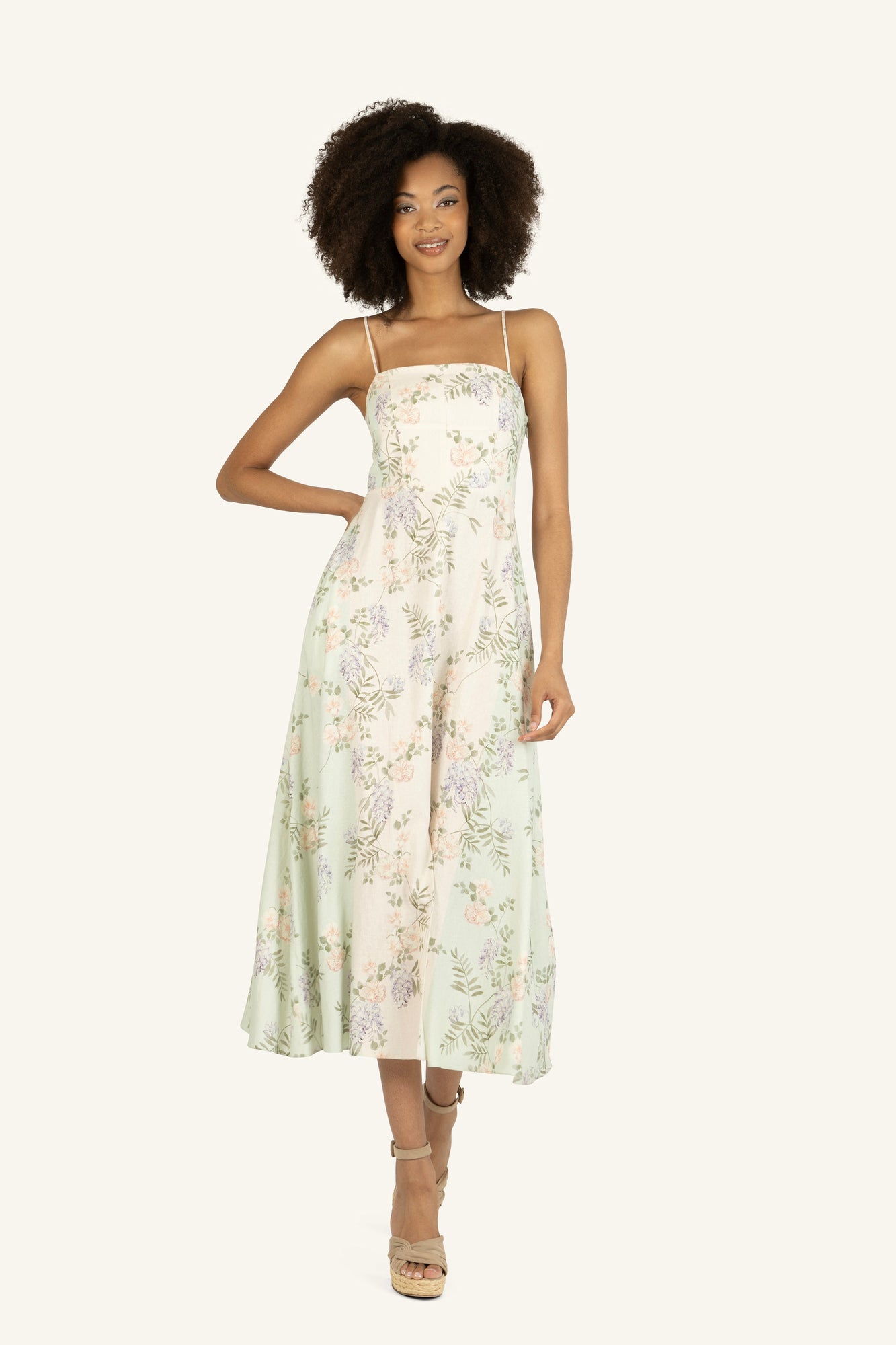 Sue Dress | Pastel Floral Road