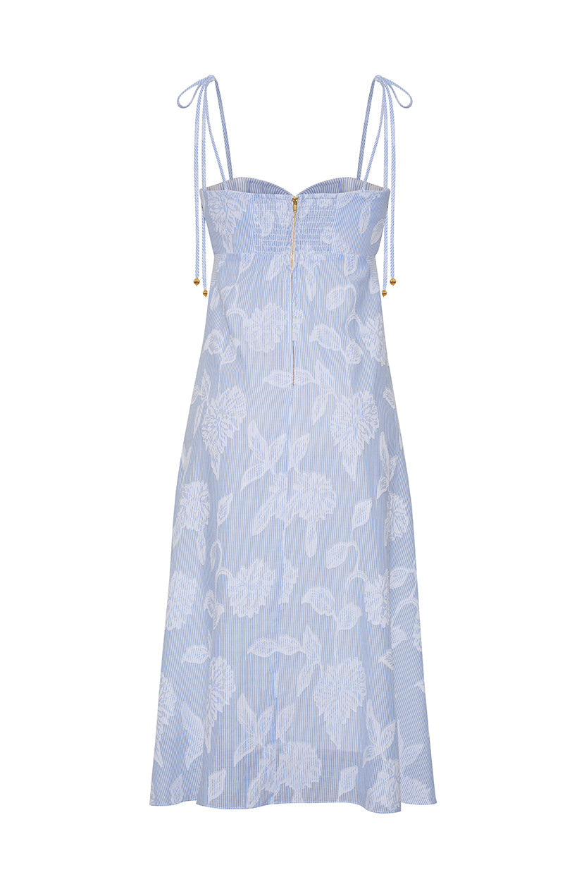 Sunray Dress | Floral Clip Jacquard