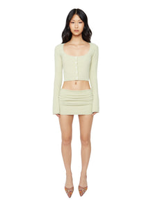 Womens | Sweet Knit Mini Skirt | Sage Green