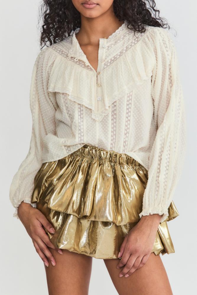 Womens | Gideon Cotton Blouse | Antique White