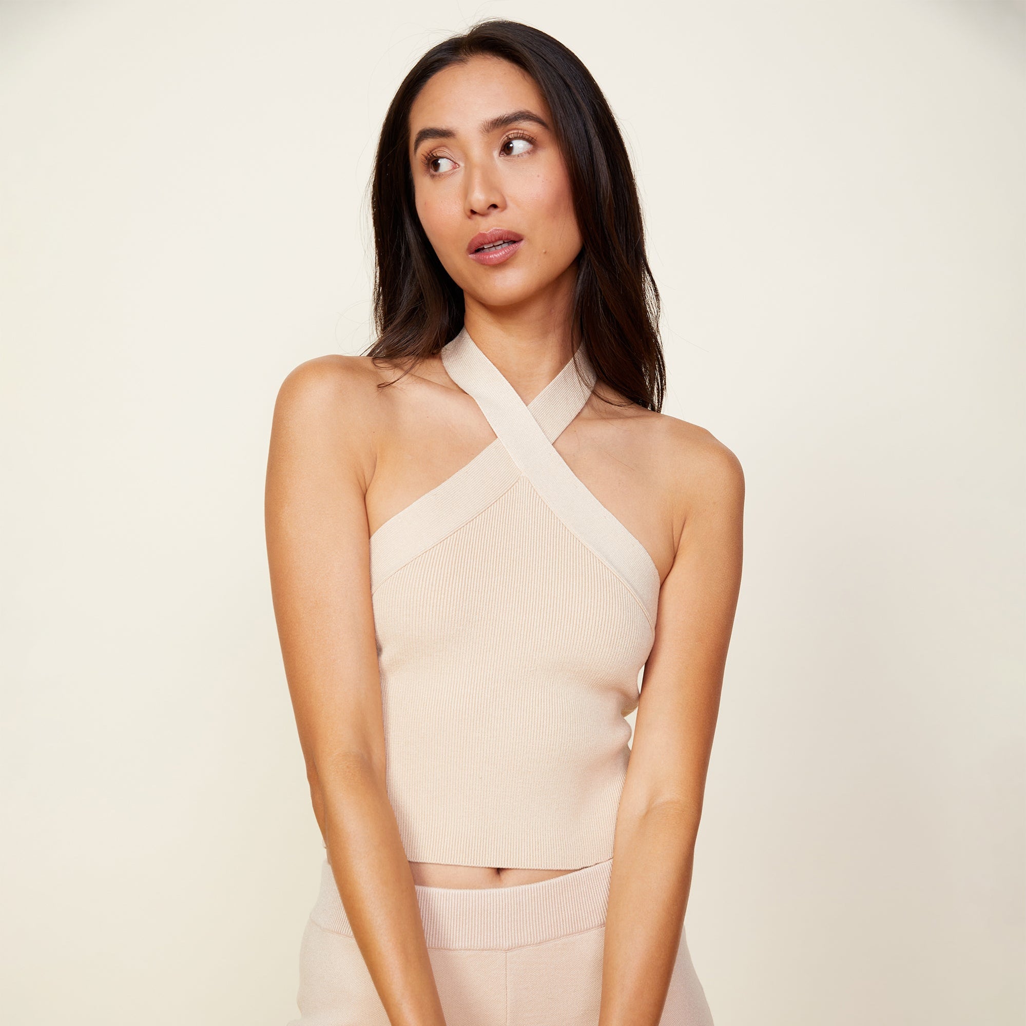 Soft Knit Halter | Women | Off White