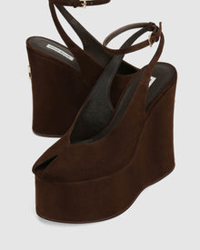 Womens | Tansy Suede Heel | Brown
