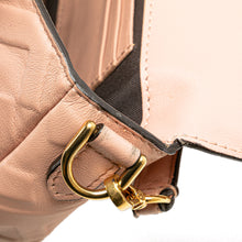 Fendi | Pre-Owned Mini Zucca Embossed Leather Baguette Satchel | Pink/Light Pink