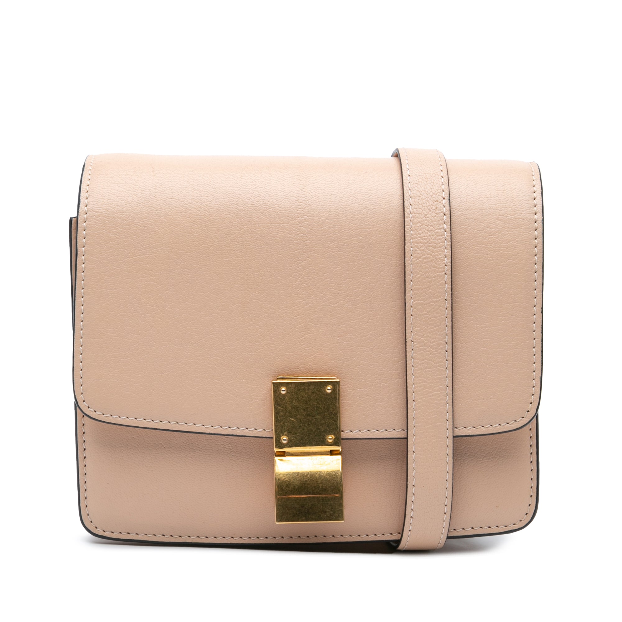 Celine | Pre-Owned Small Liege Calfskin Classic Box | Pink/Light Pink
