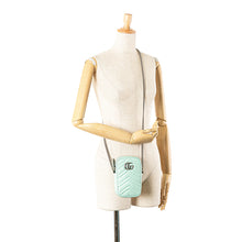 Gucci | Pre-Owned Mini GG Marmont Matelasse Leather Crossbody | Green/Light Green